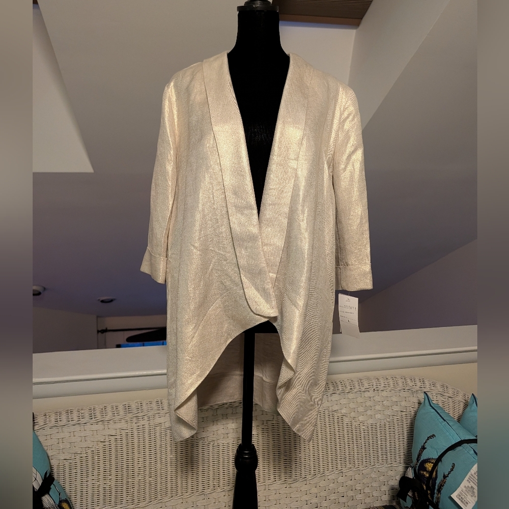 NWT Alberto Makali Shimmering Gold Suit Size L/10